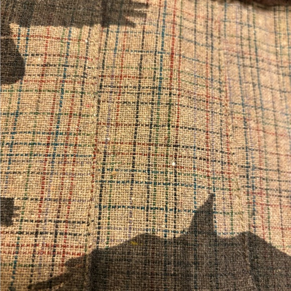 Industry Brown Plaid Skirt with Bird Print Size 28 - Picture 4 of 8